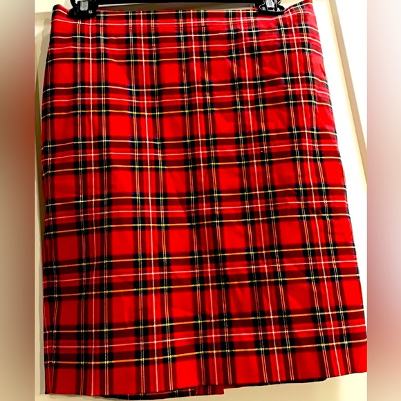 J.Crew red plaid skirt size 8 - Picture 3 of 5